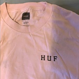 Huf pink tee shirt